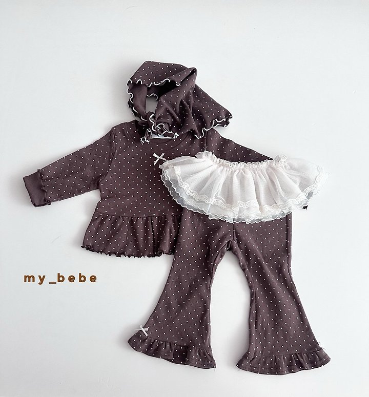My Bebe - Korean Baby Fashion - #babyboutiqueclothing - Seam Frill Bootcut Pants - 10