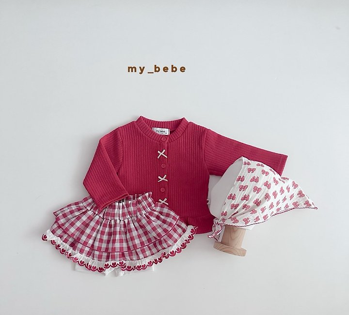 My Bebe - Korean Baby Fashion - #babyclothing - Check Tiered Skirt - 7
