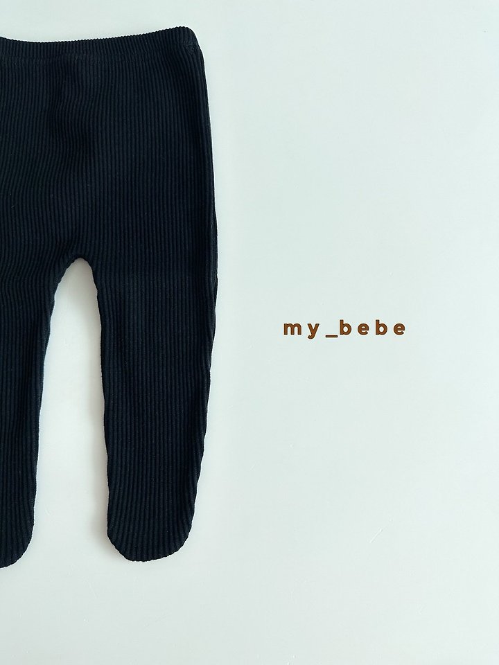 My Bebe - Korean Baby Fashion - #babyclothing - Fine Rib Footed Leggings - 10
