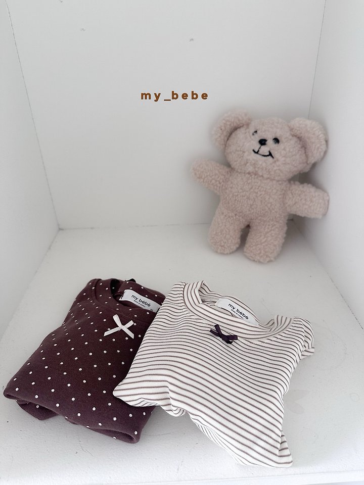 My Bebe - Korean Baby Fashion - #babyclothing - Ruffle Ribbon Tee - 7