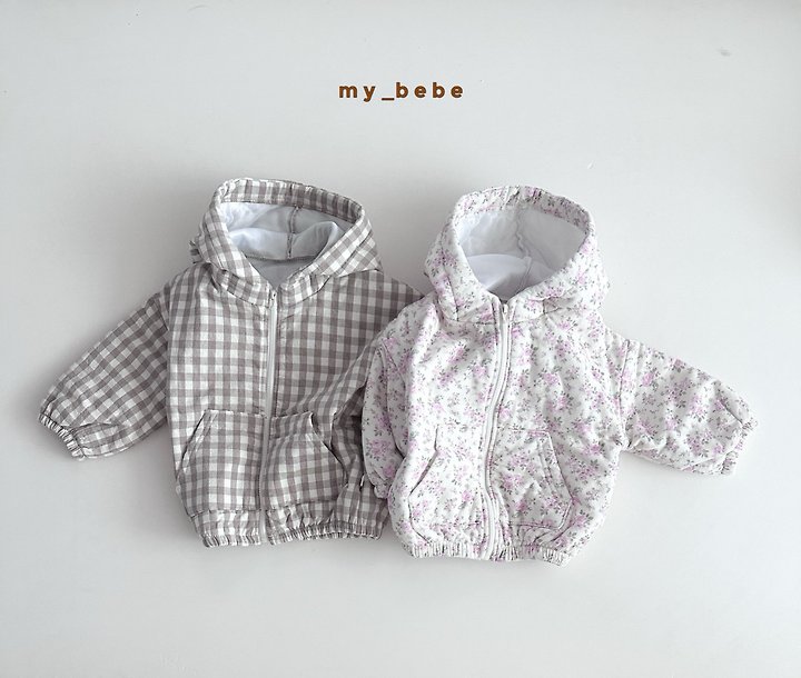My Bebe - Korean Baby Fashion - #babyclothing - Bonded Hood Zip-Up - 2