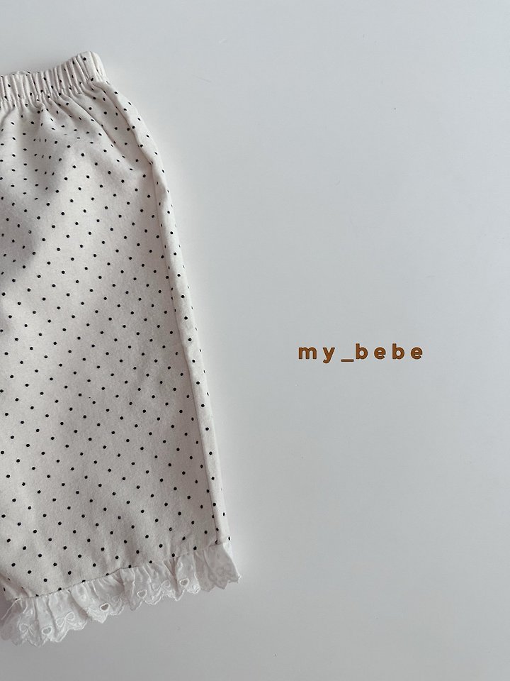 My Bebe - Korean Baby Fashion - #babyfashion - Dot Lace Pants - 10