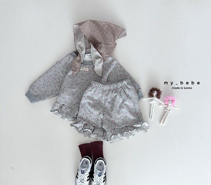 My Bebe - Korean Baby Fashion - #babyfashion - Soft French Terry Frill Set (Sweatshirt + Pants) - 7