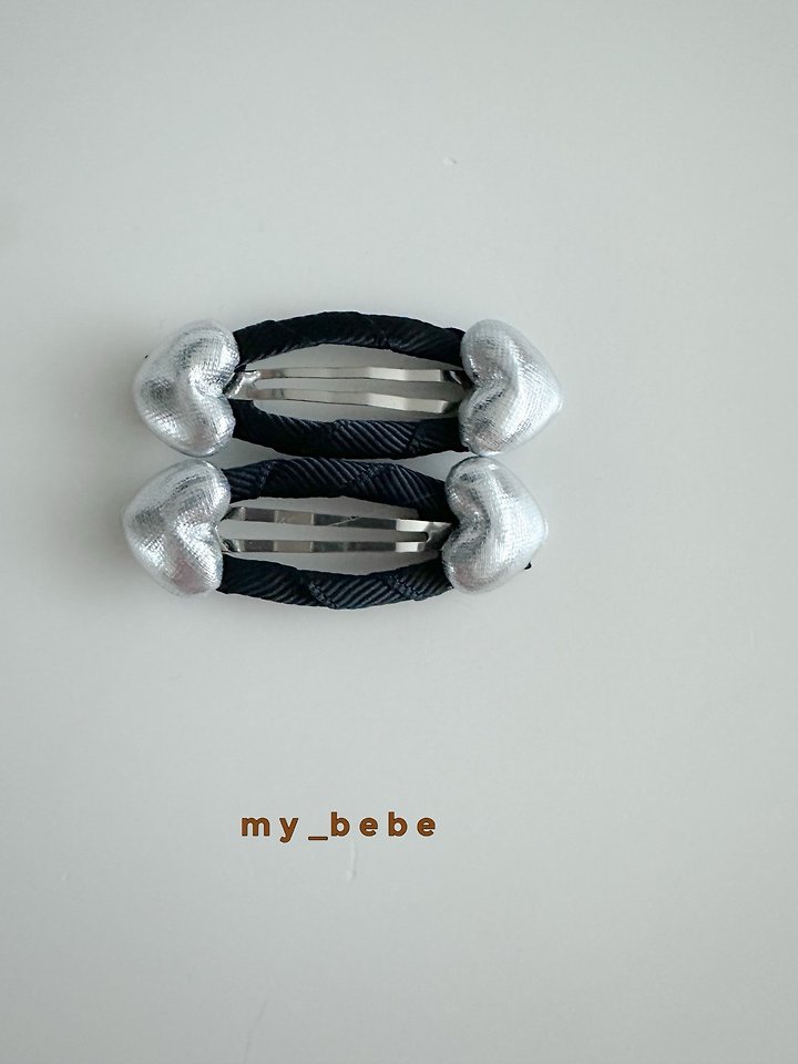 My Bebe - Korean Baby Fashion - #babyfashion - Heart Snap Hair Clips - 5