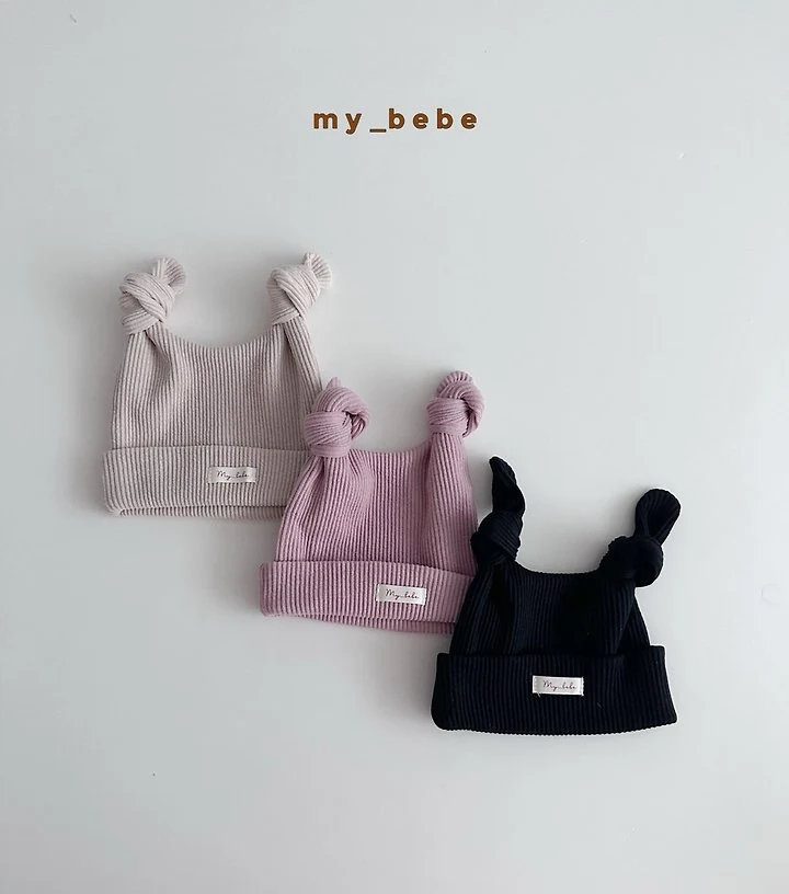 My Bebe - Korean Baby Fashion - #babyfashion - Horn Rib Beanie