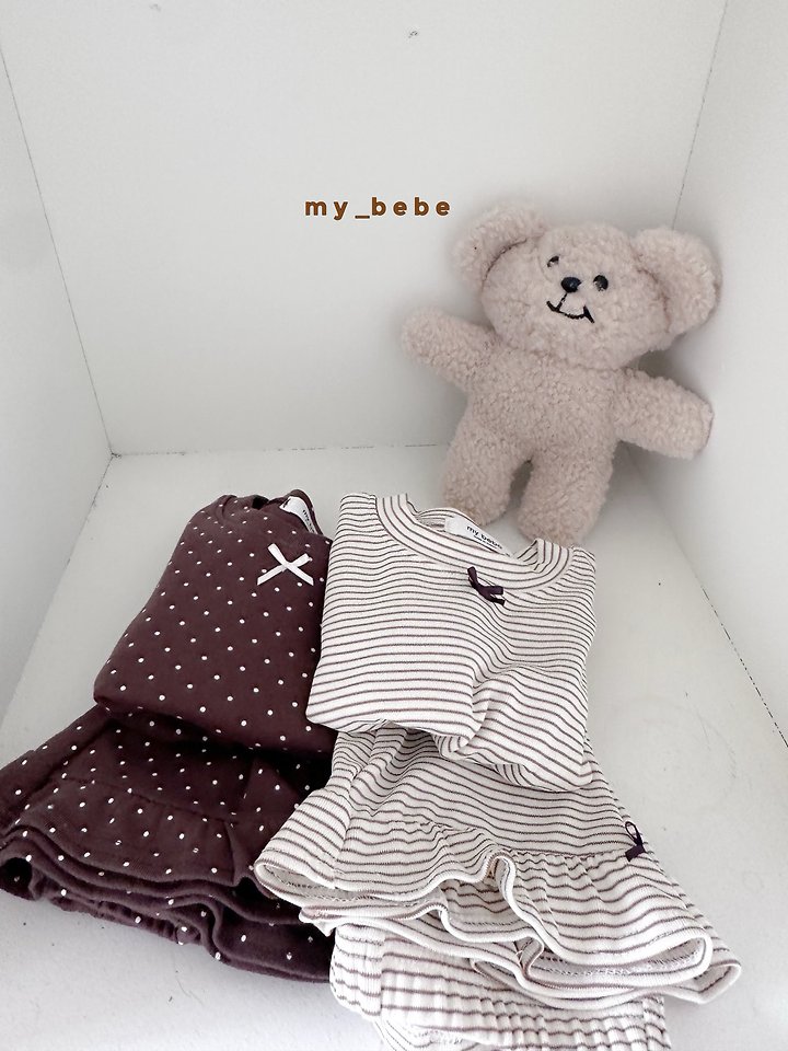 My Bebe - Korean Baby Fashion - #babyfashion - Ruffle Ribbon Tee - 8