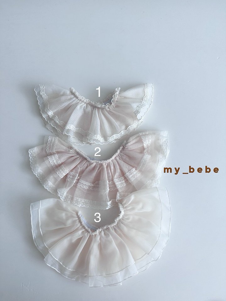 My Bebe - Korean Baby Fashion - #babyfashion - Raw Denim Mesh Layered Skirt