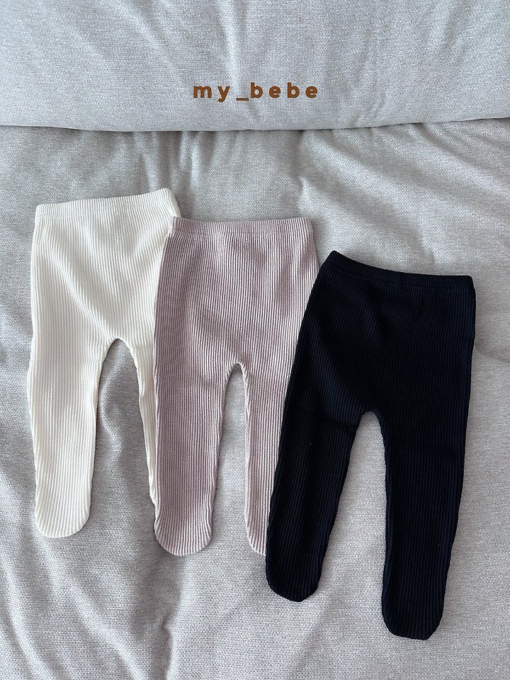 My Bebe - Korean Baby Fashion - #babyfever - Fine Rib Footed Leggings - 12