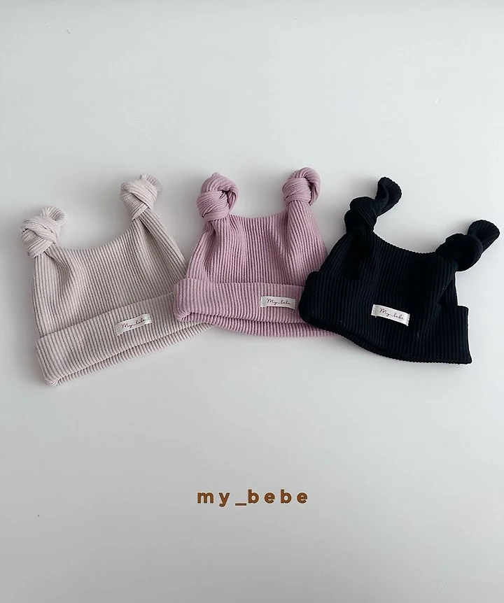 My Bebe - Korean Baby Fashion - #babyfever - Horn Rib Beanie - 2