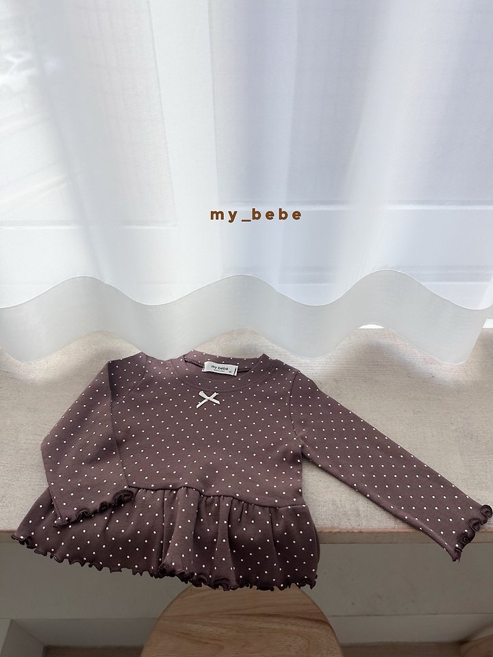 My Bebe - Korean Baby Fashion - #babyfever - Ruffle Ribbon Tee - 9