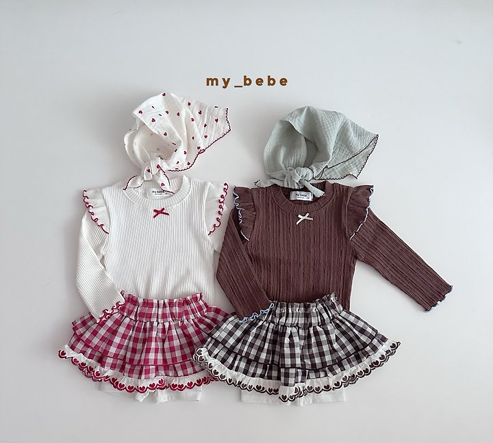 My Bebe - Korean Baby Fashion - #babyfever - Autumn Double Ruffle Tee - 8