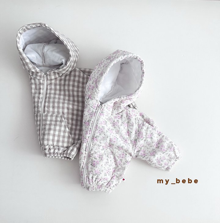 My Bebe - Korean Baby Fashion - #babyfashion - Bonded Hood Zip-Up - 4