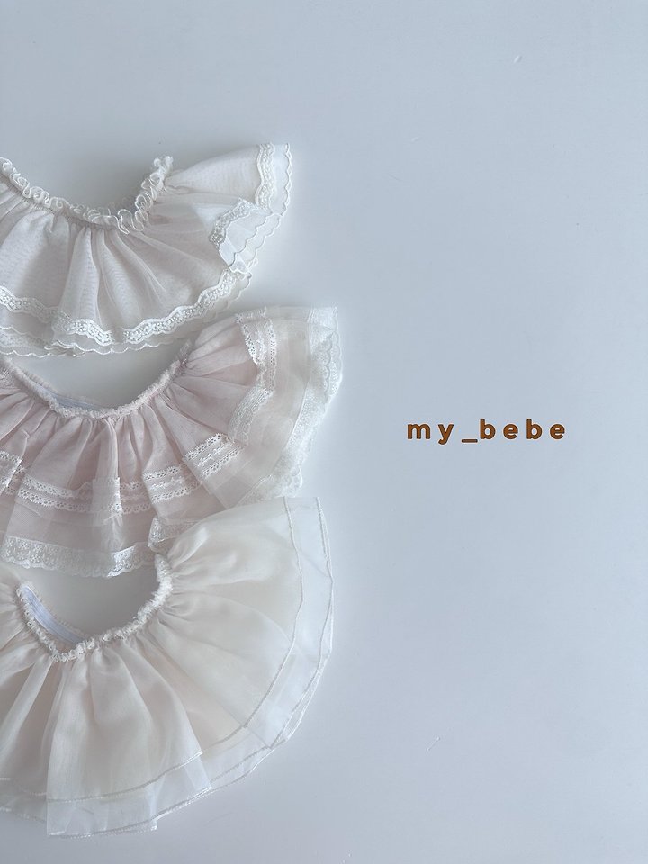 My Bebe - Korean Baby Fashion - #babyfever - Raw Denim Mesh Layered Skirt - 2