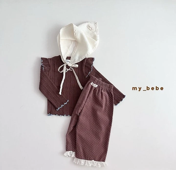 My Bebe - Korean Baby Fashion - #babygirlfashion - Dot Lace Pants - 12