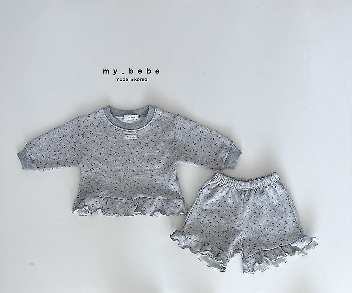 My Bebe - Korean Baby Fashion - #babygirlfashion - Soft French Terry Frill Set (Sweatshirt + Pants) - 9