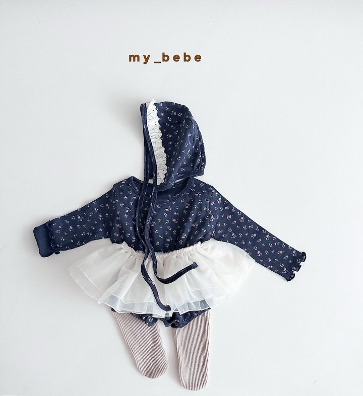 My Bebe - Korean Baby Fashion - #babygirlfashion - Floral Suit Set (Bonnet Set) - 6