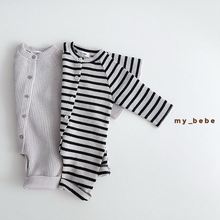 My Bebe - Korean Baby Fashion - #babygirlfashion - Autumn Henley Suit - 5