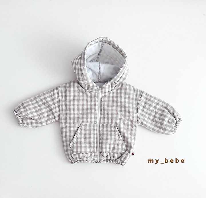 My Bebe - Korean Baby Fashion - #babygirlfashion - Bonded Hood Zip-Up - 5