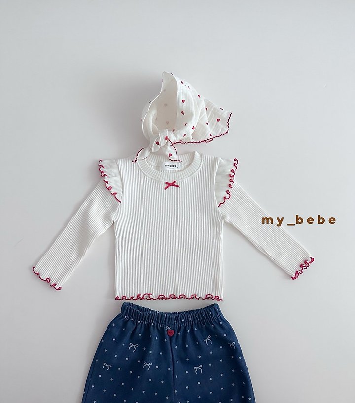 My Bebe - Korean Baby Fashion - #babylifestyle - Denim Frill Pants - 12