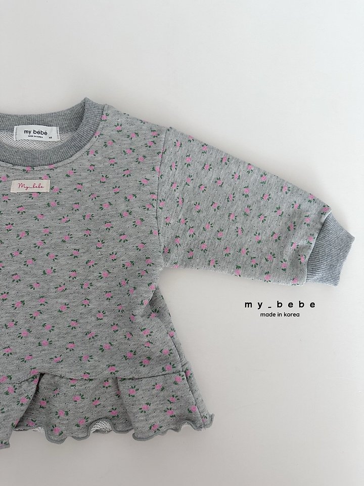 My Bebe - Korean Baby Fashion - #babylifestyle - Soft French Terry Frill Set (Sweatshirt + Pants) - 10