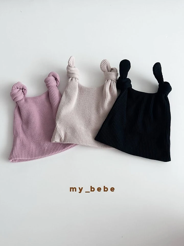 My Bebe - Korean Baby Fashion - #babygirlfashion - Horn Rib Beanie - 4