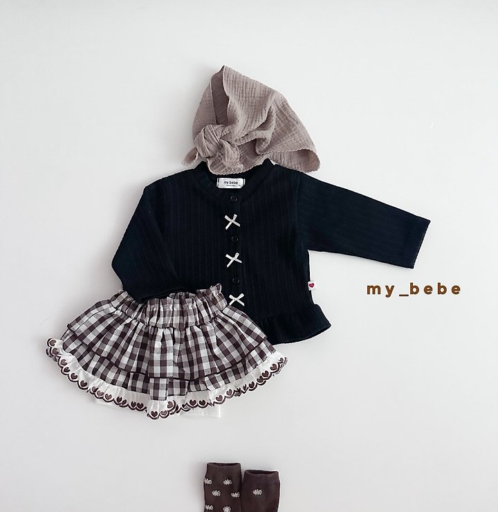 My Bebe - Korean Baby Fashion - #babyoninstagram - Check Tiered Skirt - 12