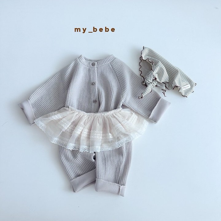 My Bebe - Korean Baby Fashion - #babyoninstagram - Autumn Henley Suit - 7