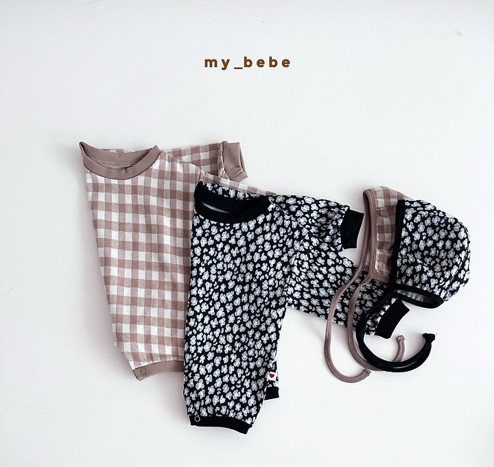 My Bebe - Korean Baby Fashion - #babyoninstagram - Jacquard Bodysuit (Bonnet Set) - 3