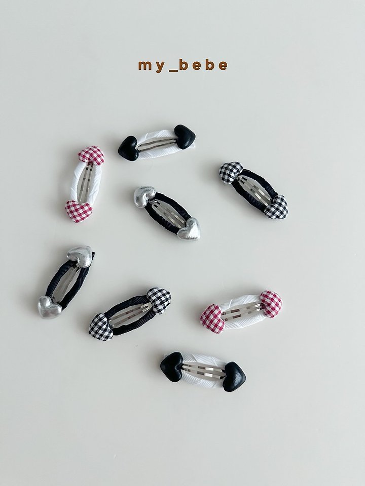 My Bebe - Korean Baby Fashion - #babyoninstagram - Heart Snap Hair Clips - 9