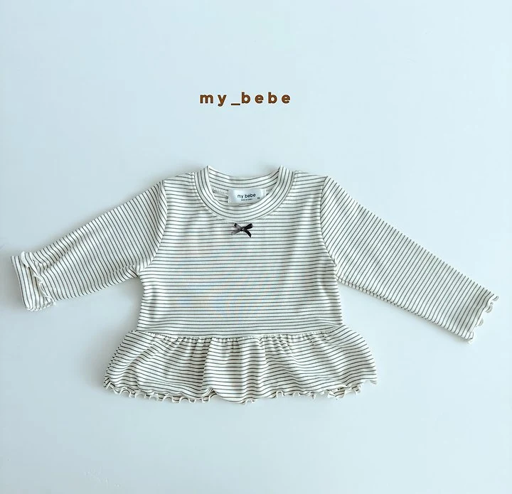My Bebe - Korean Baby Fashion - #babyoninstagram - Ruffle Ribbon Tee - 12