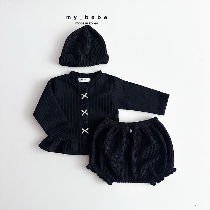 My Bebe - Korean Baby Fashion - #babyoninstagram - Frill Ribbon Cardigan - 8