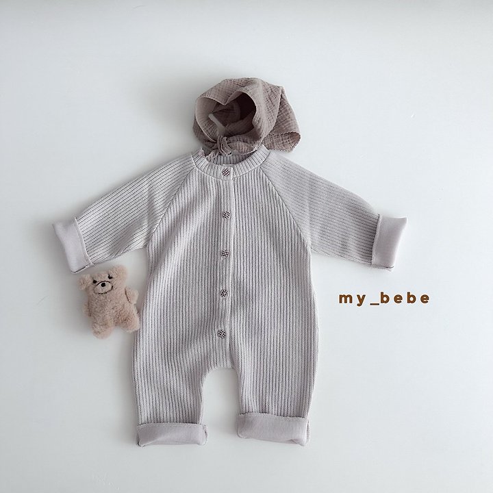 My Bebe - Korean Baby Fashion - #babyootd - Autumn Henley Suit - 8