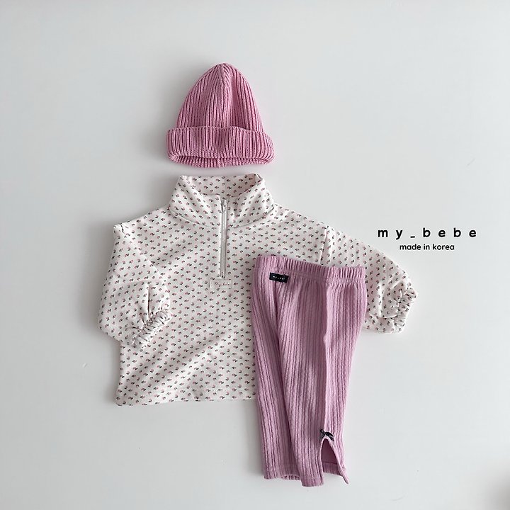 My Bebe - Korean Baby Fashion - #babyootd - French Terry Anorak Stripe Top - 11