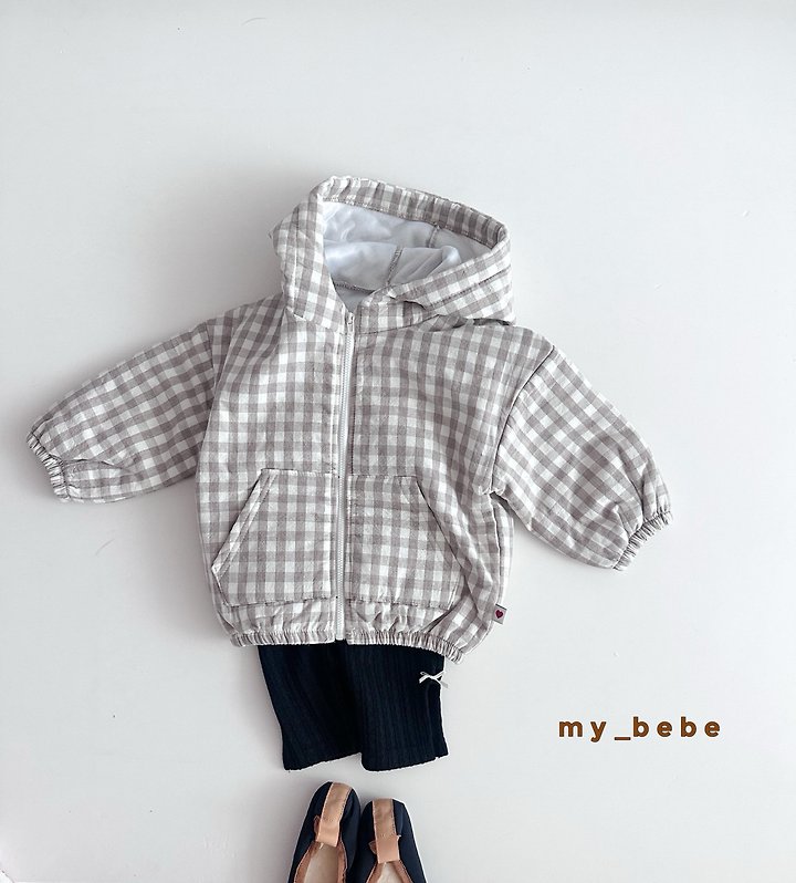 My Bebe - Korean Baby Fashion - #babyootd - Bonded Hood Zip-Up - 8