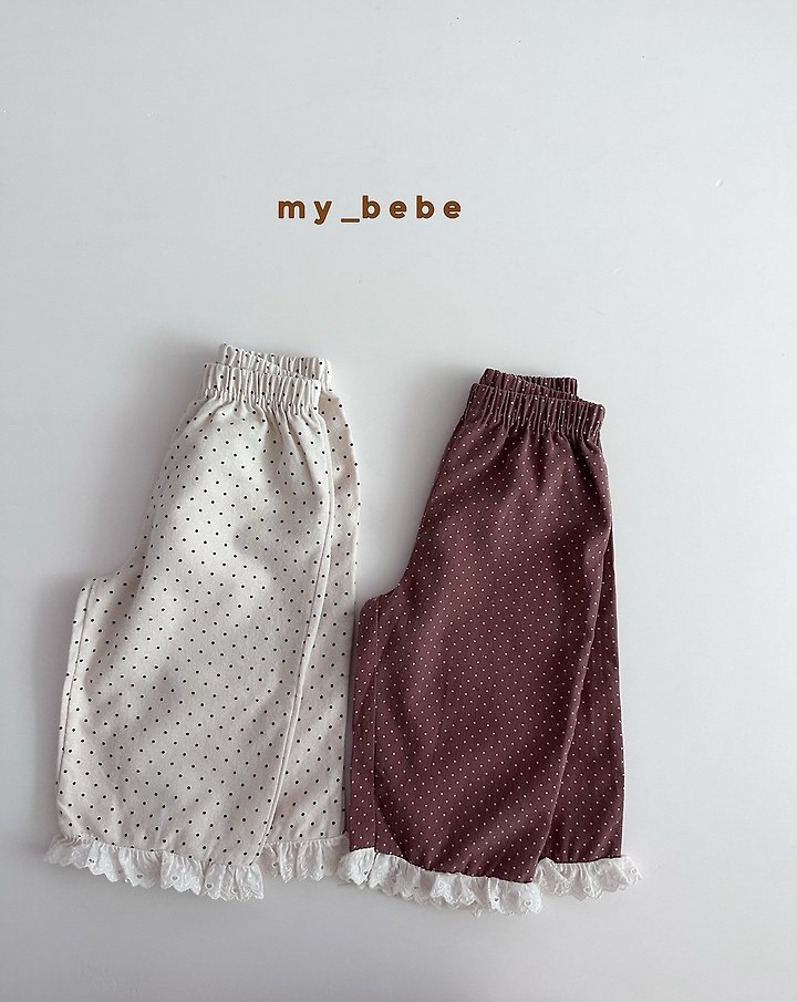 My Bebe - Korean Baby Fashion - #babyoutfit - Dot Lace Pants - 2