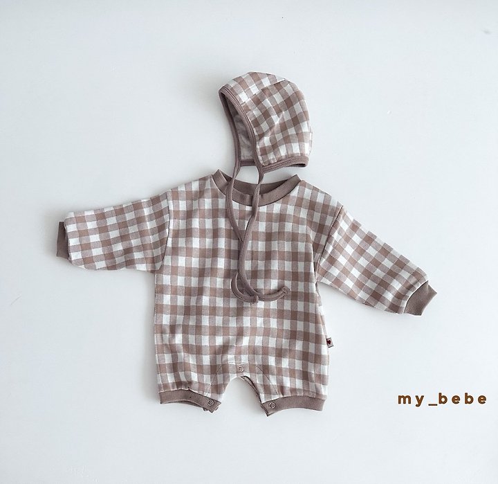 My Bebe - Korean Baby Fashion - #babyoutfit - Jacquard Bodysuit (Bonnet Set) - 5