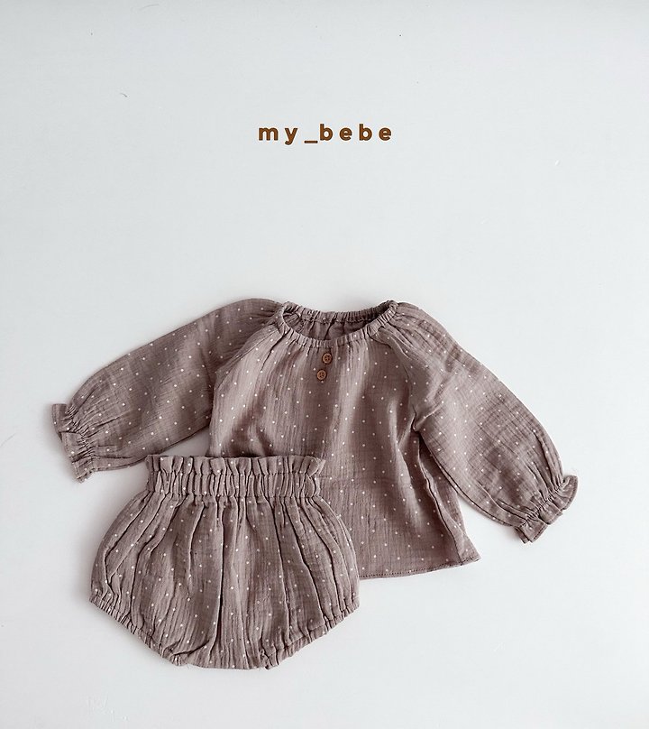 My Bebe - Korean Baby Fashion - #babyoutfit - Autumn Bloomer Set - 5