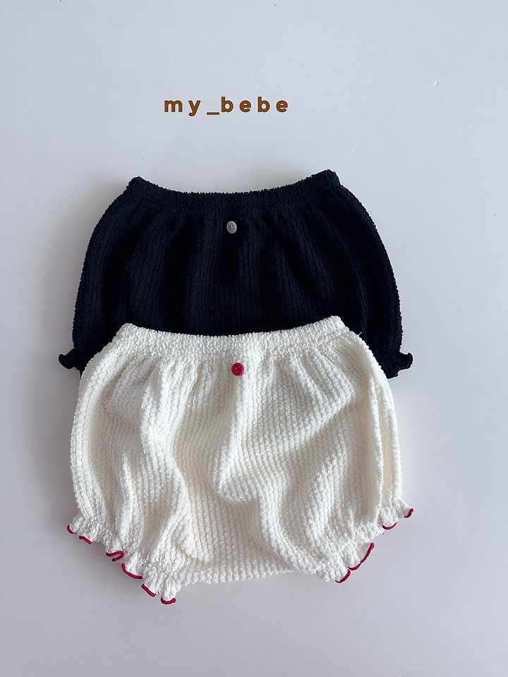 My Bebe - Korean Baby Fashion - #babyoutfit - Teddy Fleece Bloomers - 3