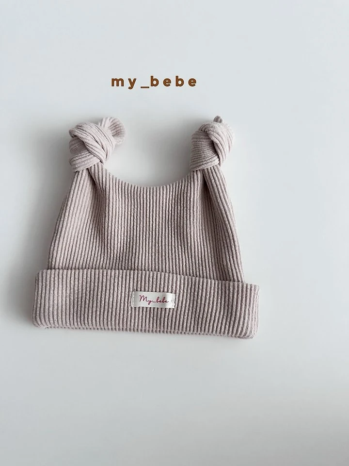 My Bebe - Korean Baby Fashion - #babyoutfit - Horn Rib Beanie - 8