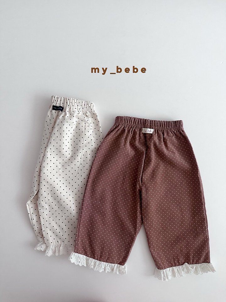 My Bebe - Korean Baby Fashion - #babywear - Dot Lace Pants - 3
