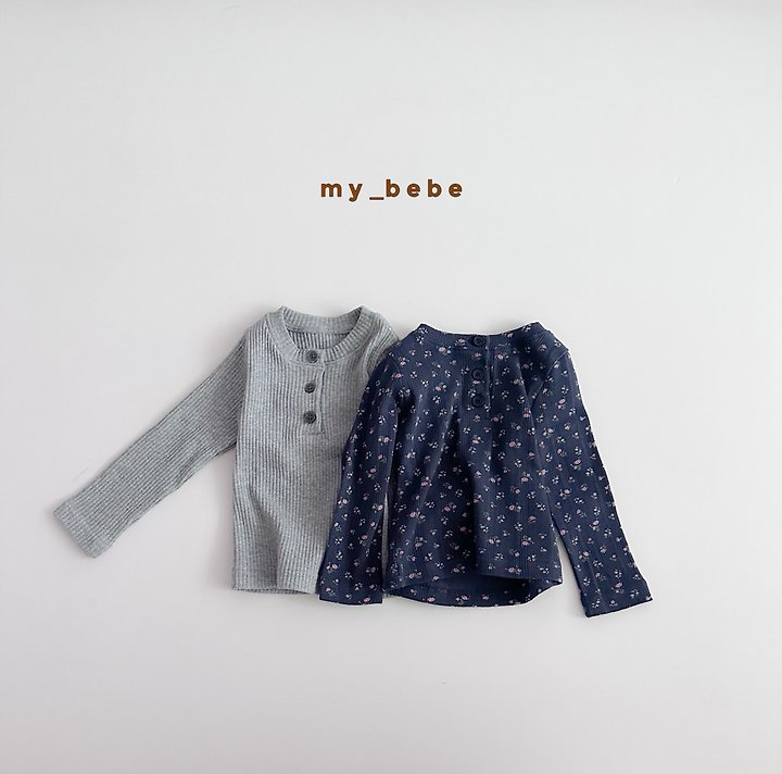 My Bebe - Korean Baby Fashion - #babywear - Henley Long Sleeve Tee - 3