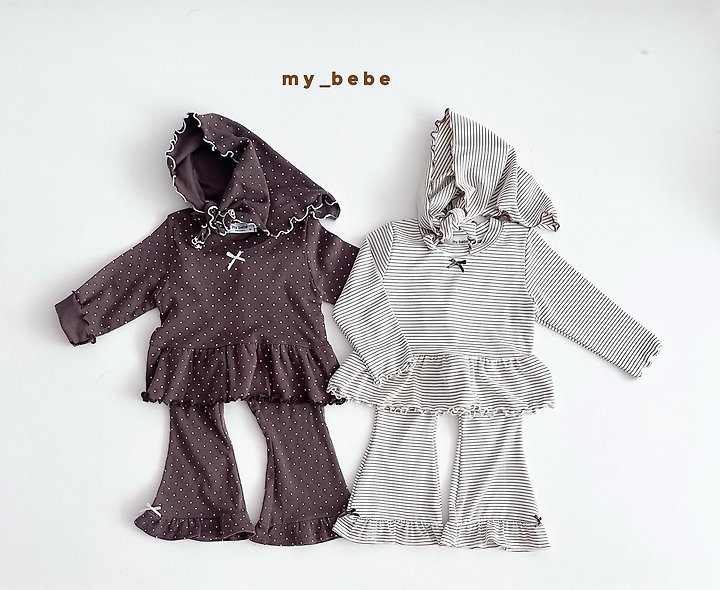 My Bebe - Korean Baby Fashion - #babywear - Seam Frill Bootcut Pants - 5