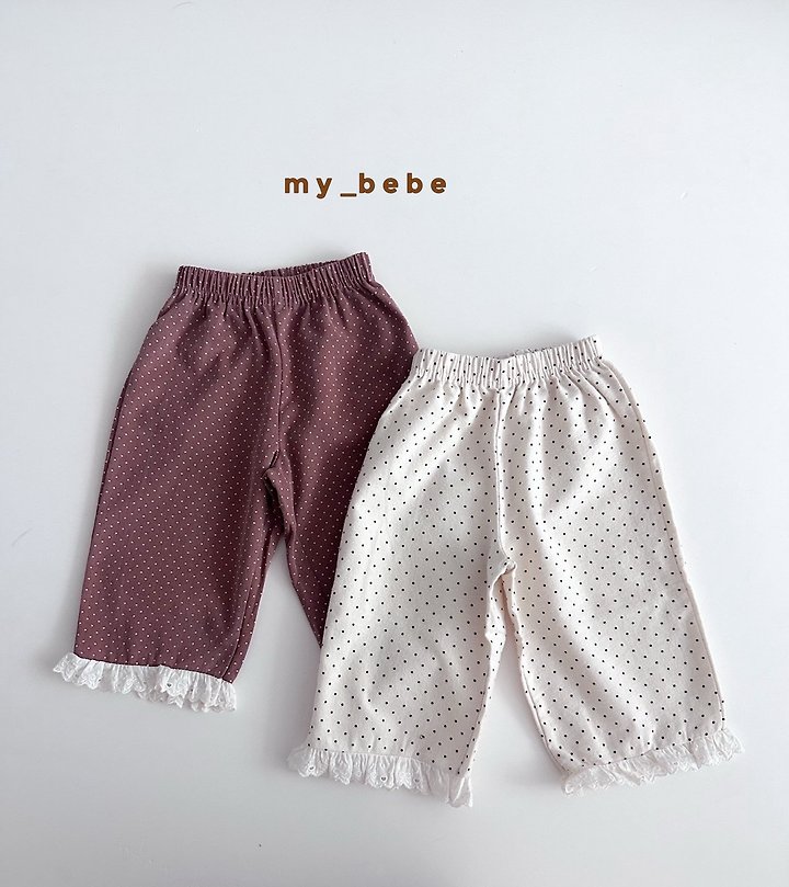 My Bebe - Korean Baby Fashion - #babywear - Dot Lace Pants - 4