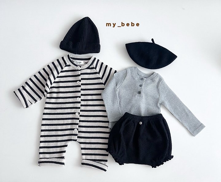 My Bebe - Korean Baby Fashion - #onlinebabyboutique - Autumn Henley Suit - 12