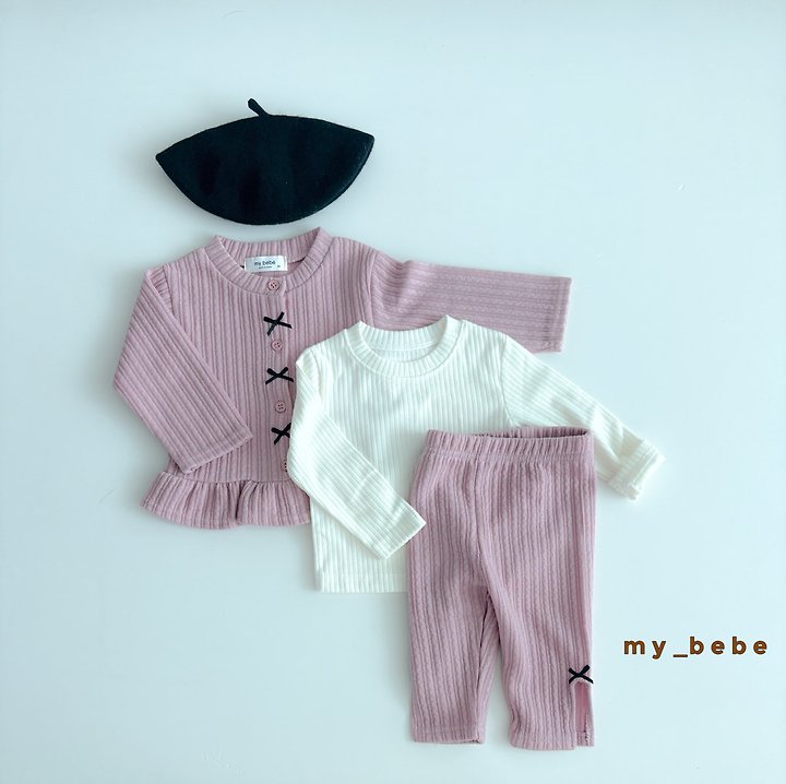 My Bebe - Korean Baby Fashion - #onlinebabyboutique - Basic Rib Long Sleeve Tee - 5