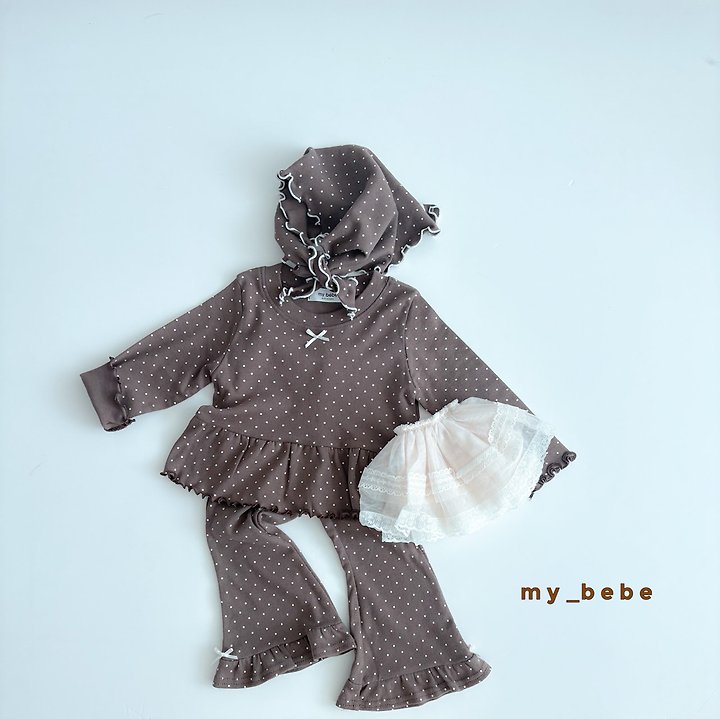 My Bebe - Korean Baby Fashion - #onlinebabyboutique - Ruffle Ribbon Tee - 2