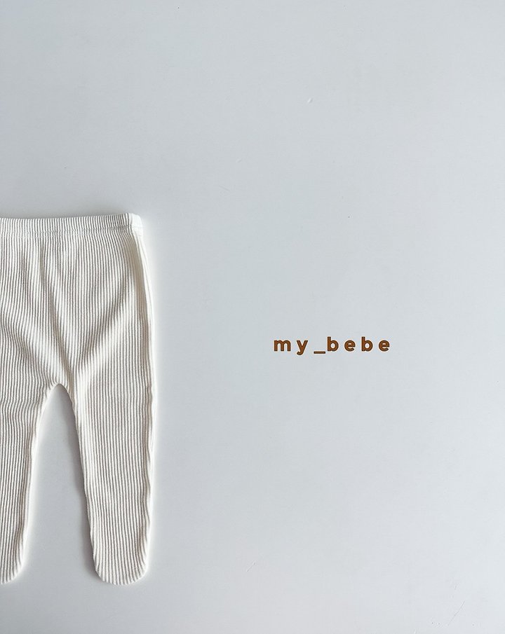 My Bebe - Korean Baby Fashion - #onlinebabyshop - Fine Rib Footed Leggings - 6