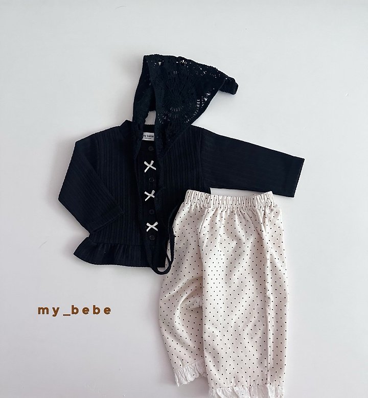 My Bebe - Korean Baby Fashion - #smilingbaby - Dot Lace Pants - 6