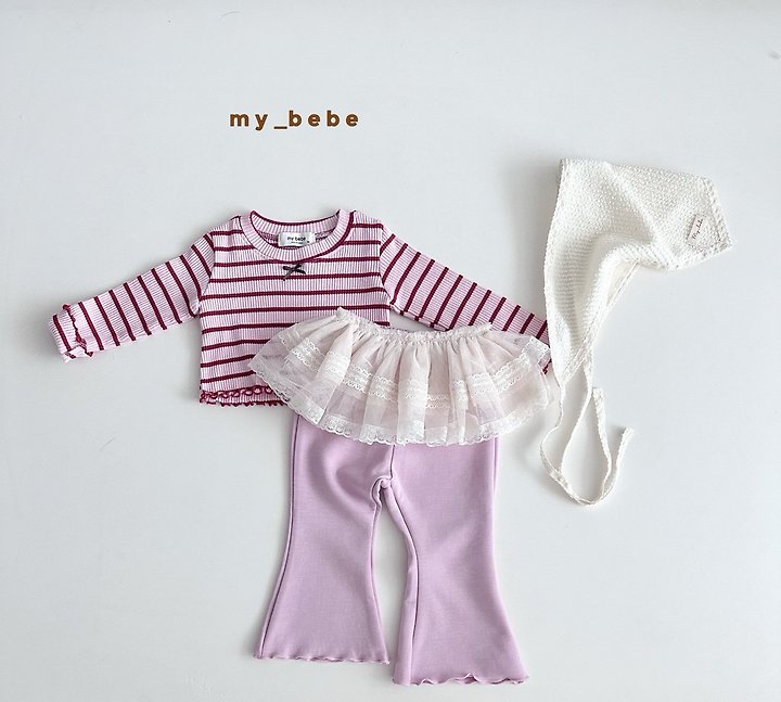 My Bebe - Korean Baby Fashion - #smilingbaby - Basic Bootcut Pants - 10