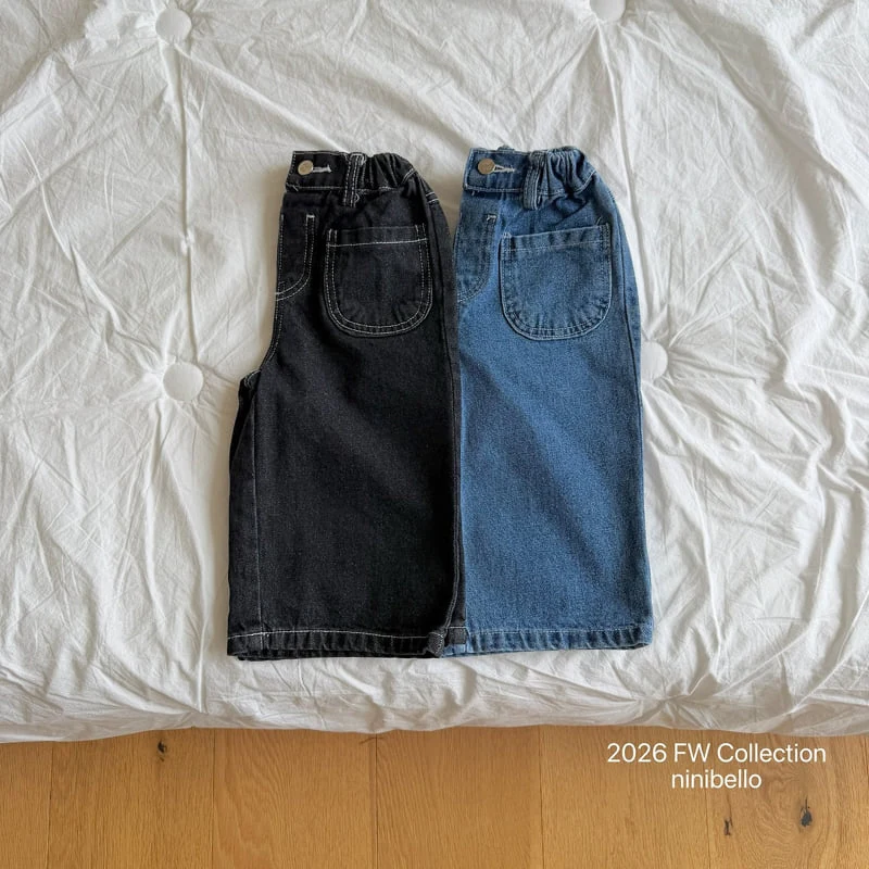 Ninibello - Korean Children Fashion - #discoveringself - Penny Pocket Denim Pants - 12